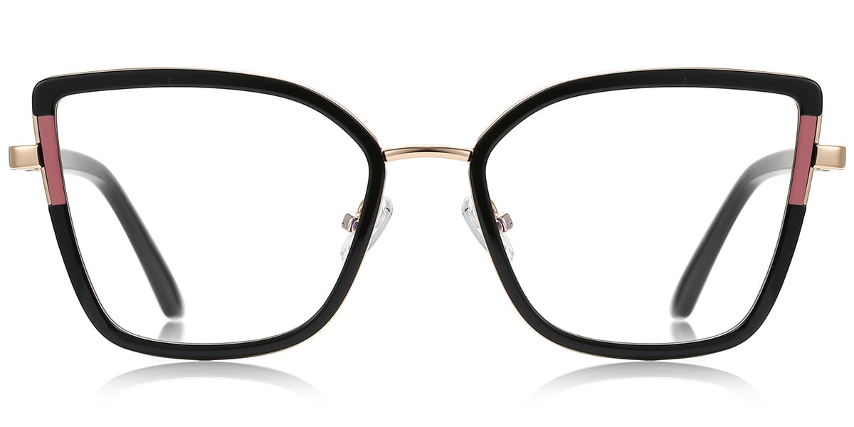 Square Reading Glasses pattern-black