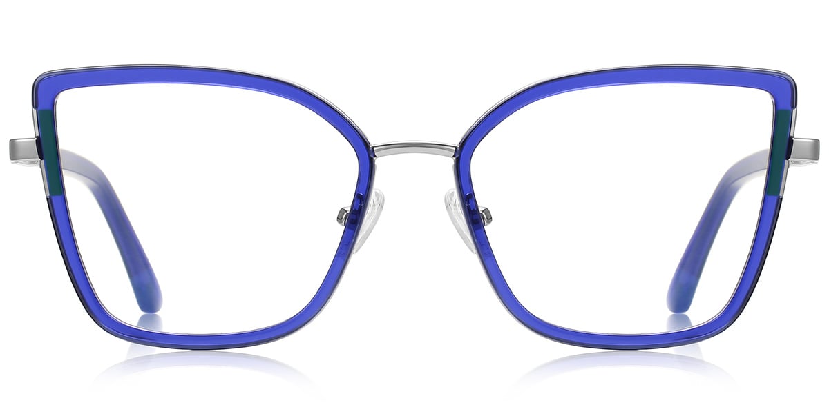 Square Reading Glasses pattern-blue