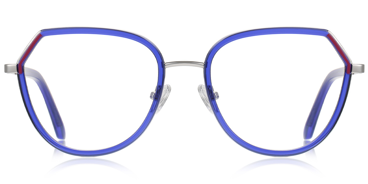 Geometric Reading Glasses pattern-blue