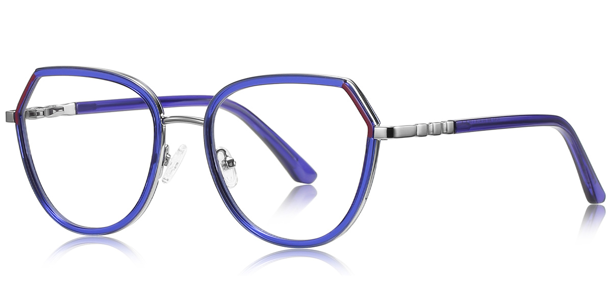 Geometric Reading Glasses pattern-blue