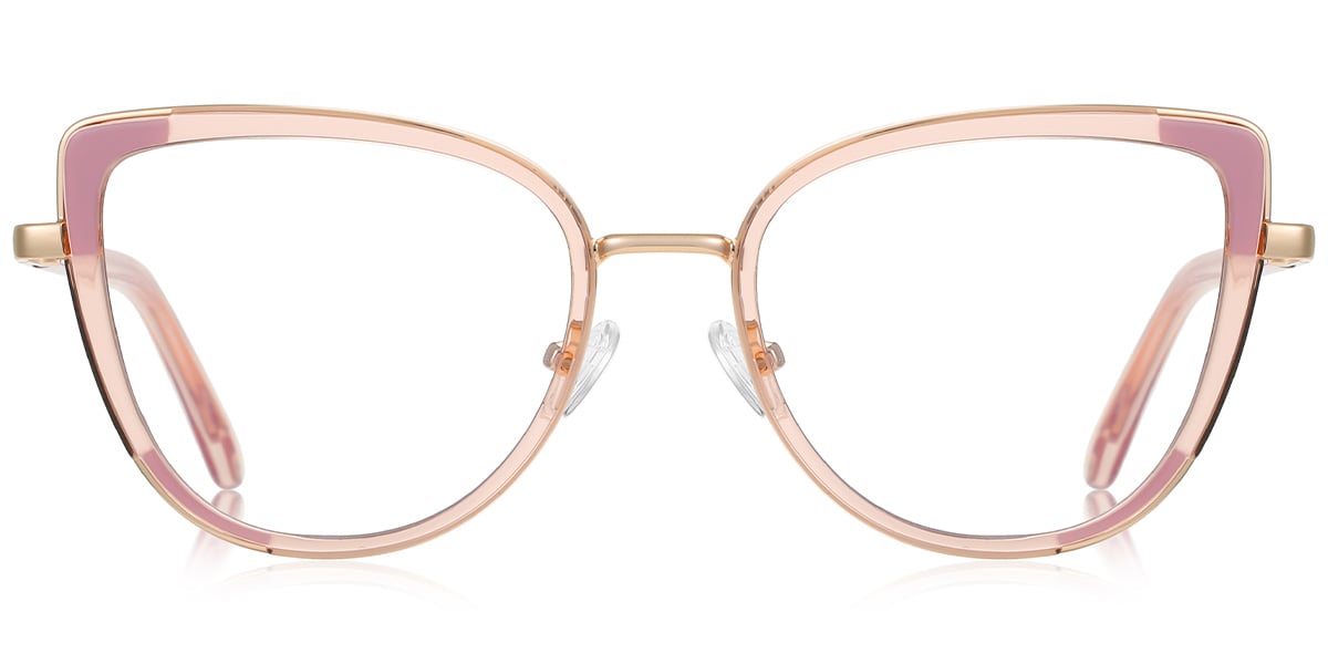 Cat Eye Reading Glasses pattern-pink