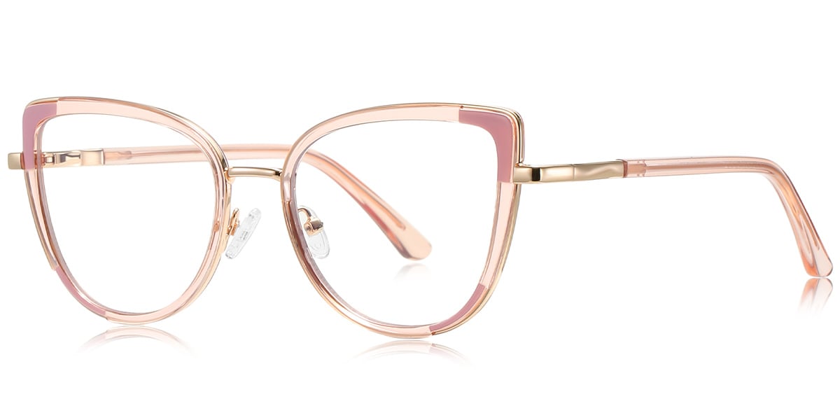 Cat Eye Reading Glasses pattern-pink