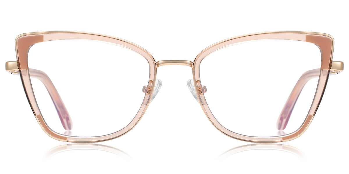 Cat Eye Reading Glasses pattern-pink