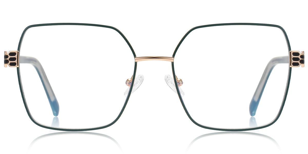 Square Reading Glasses green