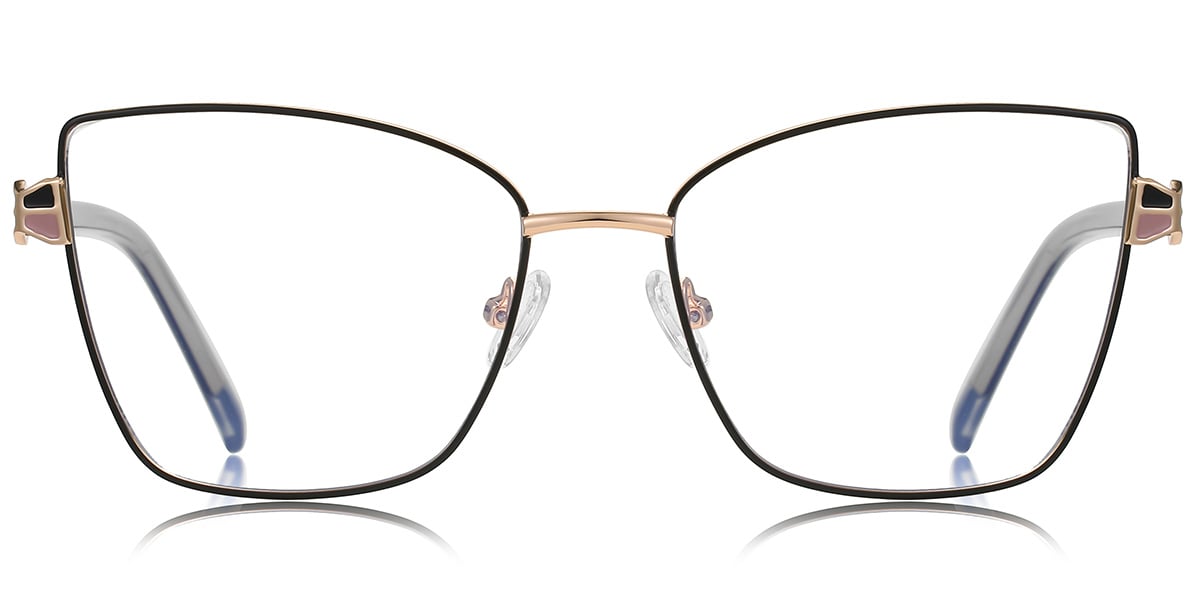 Cat Eye Reading Glasses black-gold