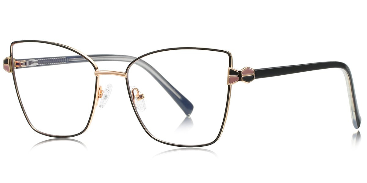 Cat Eye Reading Glasses black-gold