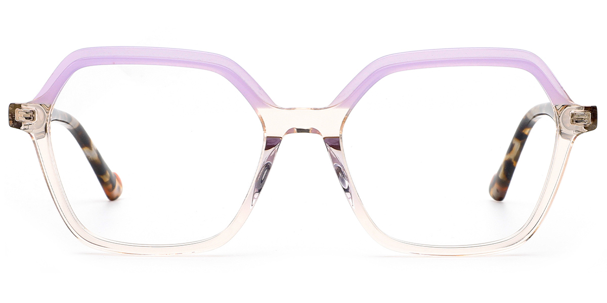 Acetate Square Reading Glasses pattern-purple