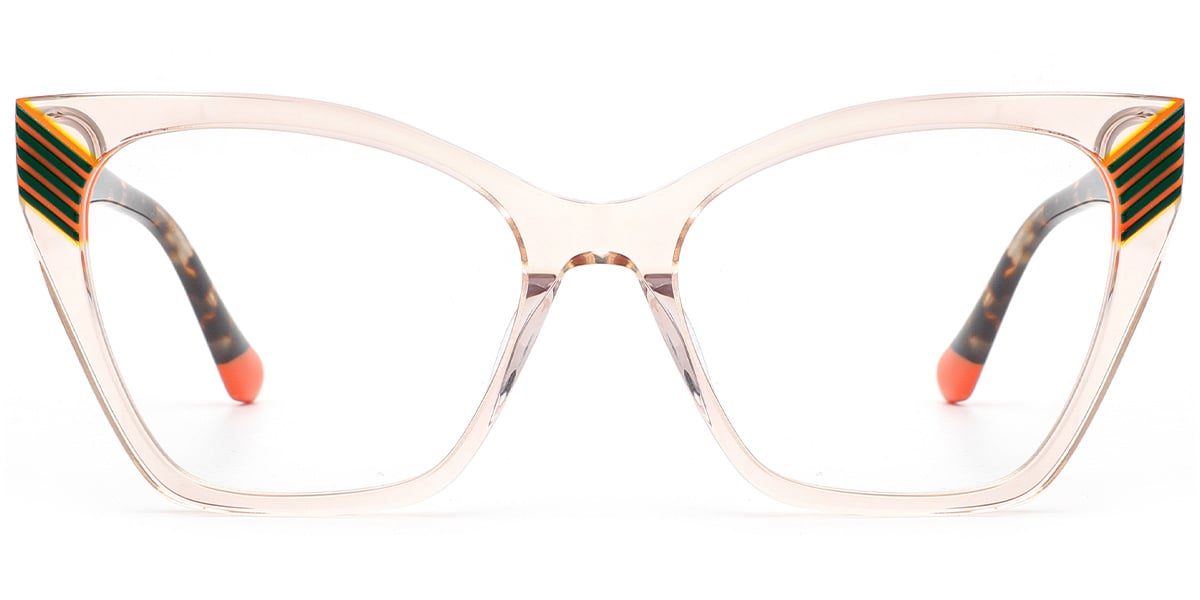 Acetate Cat Eye Reading Glasses pattern-brown