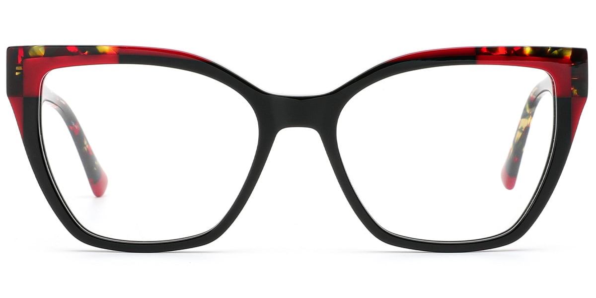 Acetate Cat Eye Reading Glasses pattern-black