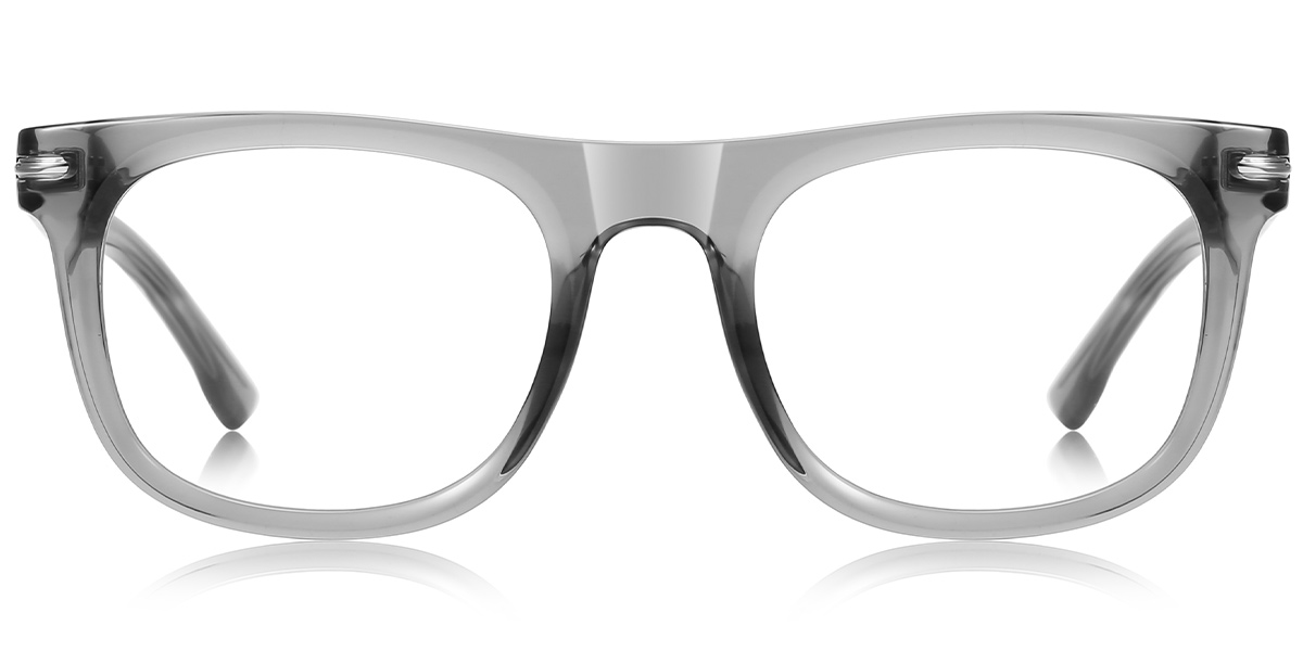 Square Reading Glasses translucent-grey