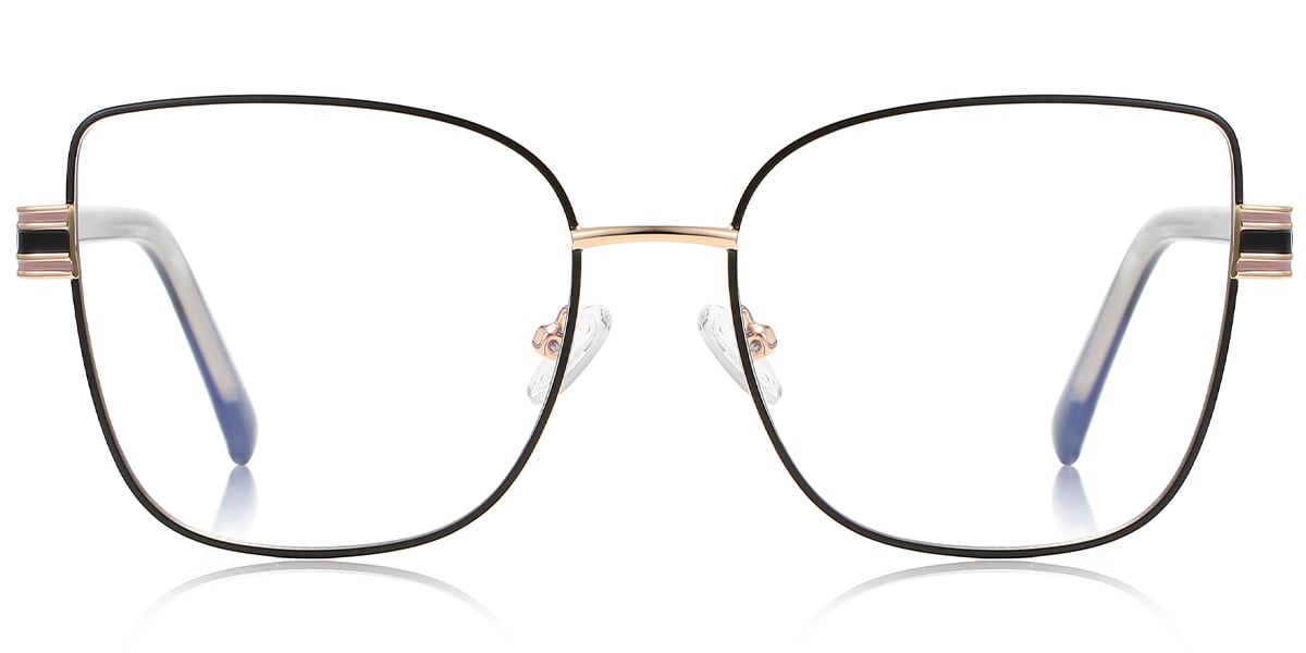 Square Reading Glasses black-gold