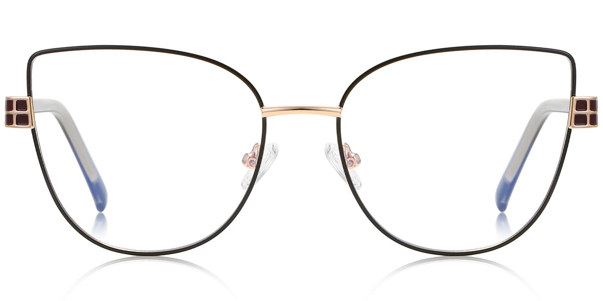 Cat Eye Reading Glasses black-gold