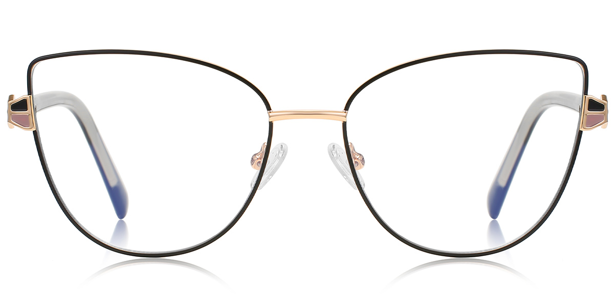 Cat Eye Reading Glasses black-gold