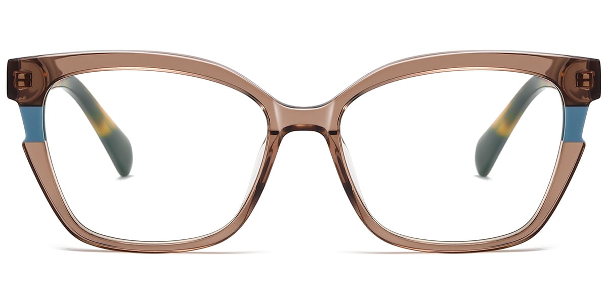 Acetate Square Reading Glasses pattern-brown