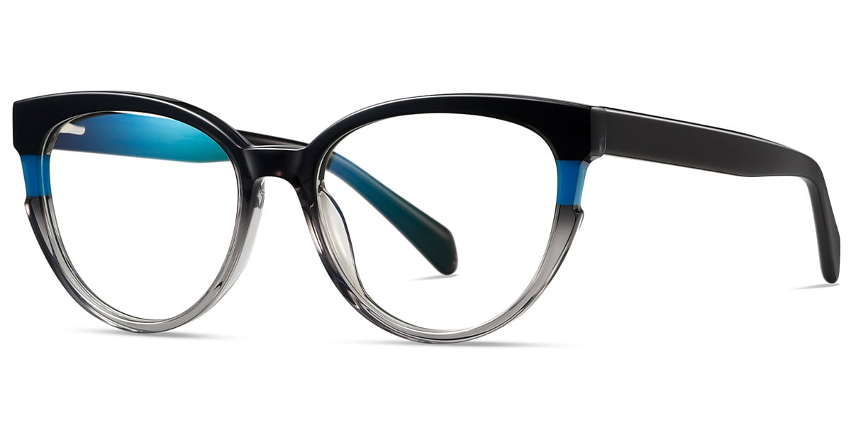 Acetate Cat Eye Reading Glasses gradient_black