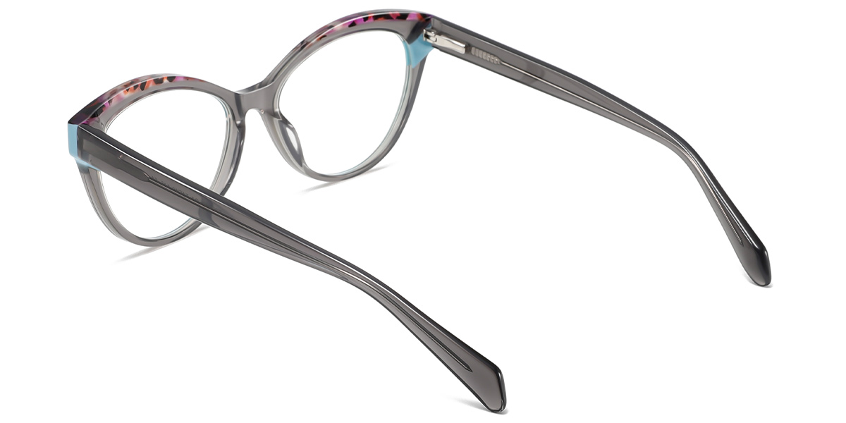 Acetate Cat Eye Reading Glasses pattern-grey