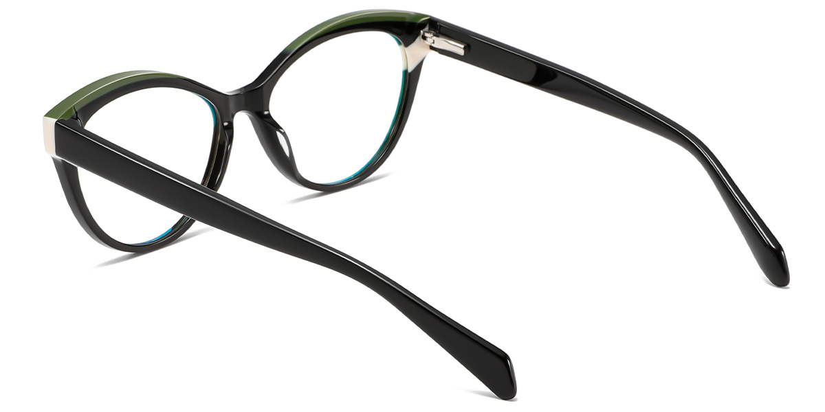 Acetate Cat Eye Reading Glasses pattern-black