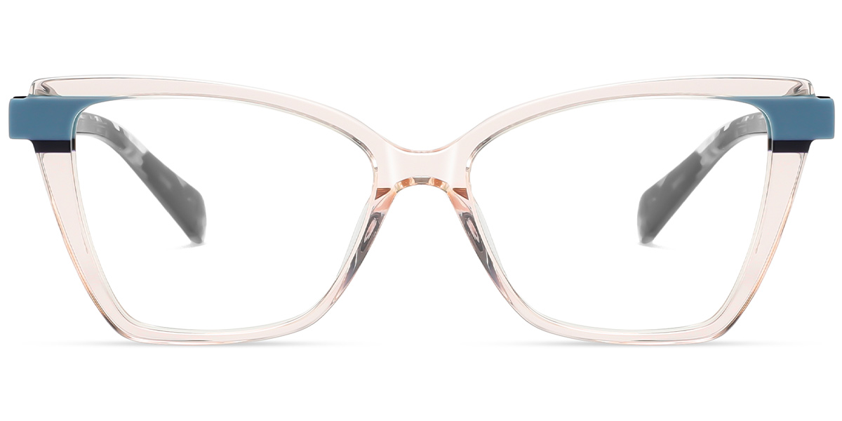 Acetate Square Cat Eye Reading Glasses pattern-translucent