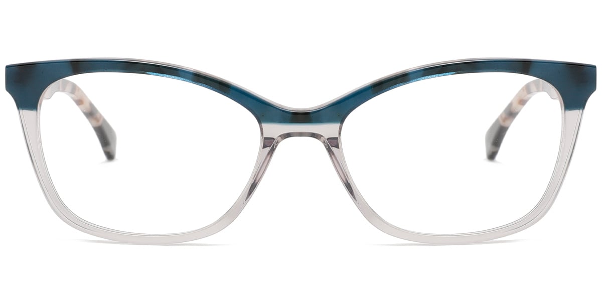 Acetate Rectangle Reading Glasses pattern-green