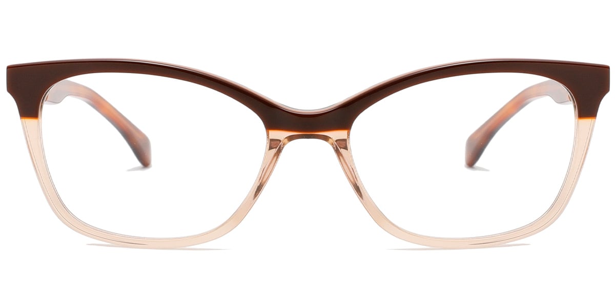 Acetate Rectangle Reading Glasses pattern-brown