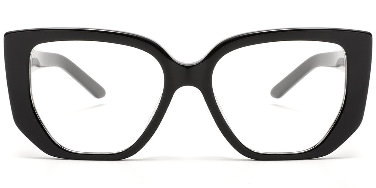 Acetate Rectangle Reading Glasses black