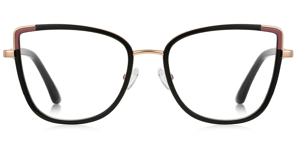 Cat Eye Reading Glasses pattern-black