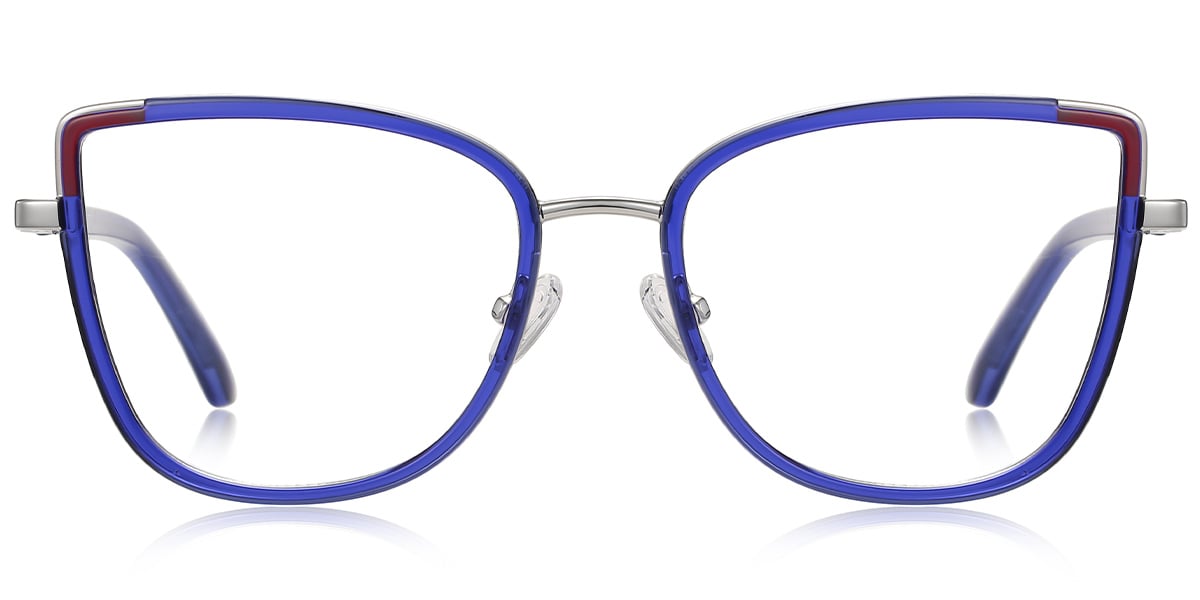 Cat Eye Reading Glasses pattern-blue