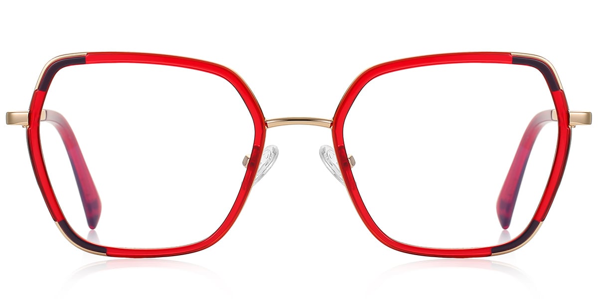 Square Reading Glasses pattern-red