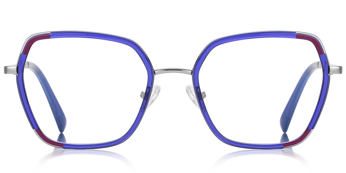 Square Reading Glasses pattern-blue