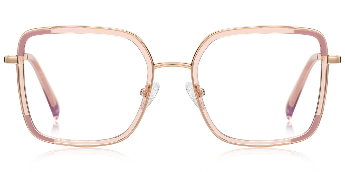 Square Reading Glasses pattern-pink