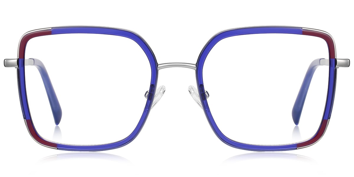 Square Reading Glasses pattern-blue