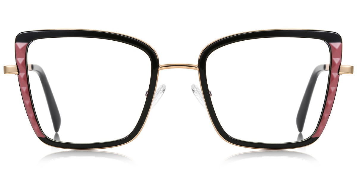 Square Reading Glasses pattern-black