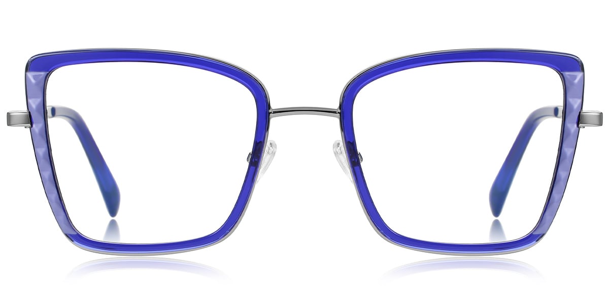 Square Reading Glasses pattern-blue