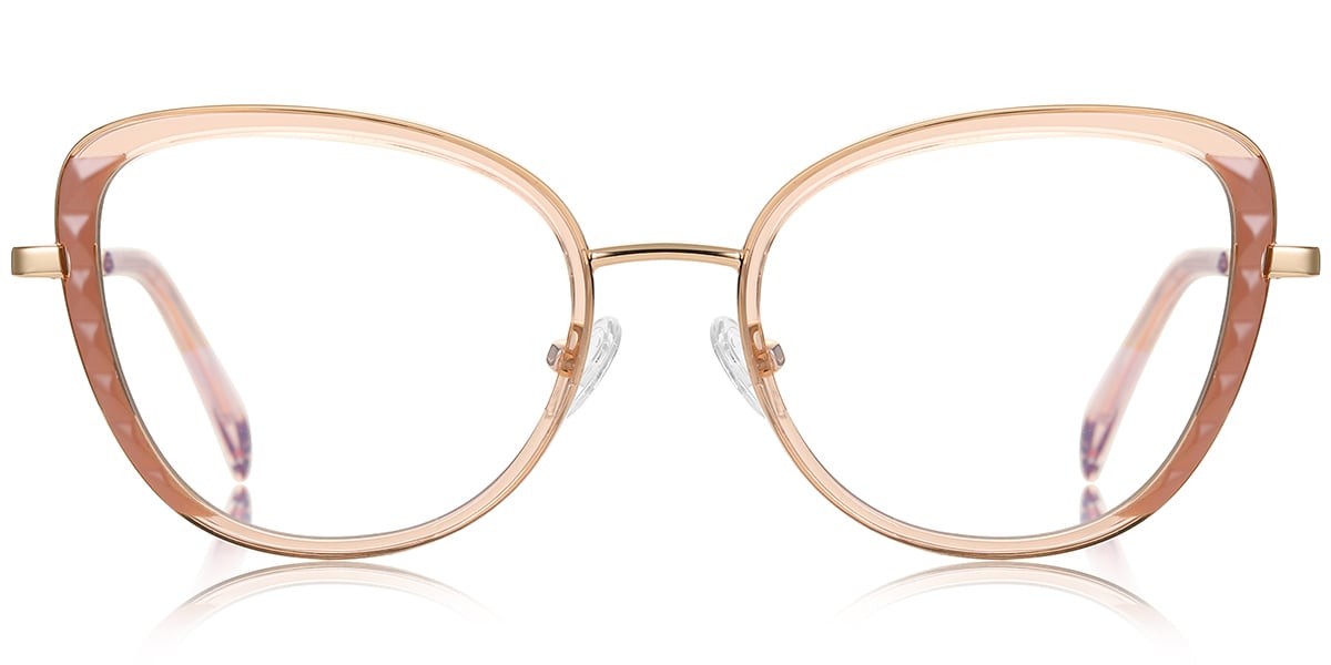 Cat Eye Reading Glasses pattern-pink