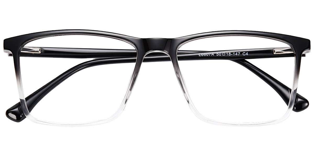 Acetate Square Reading Glasses gradient_black
