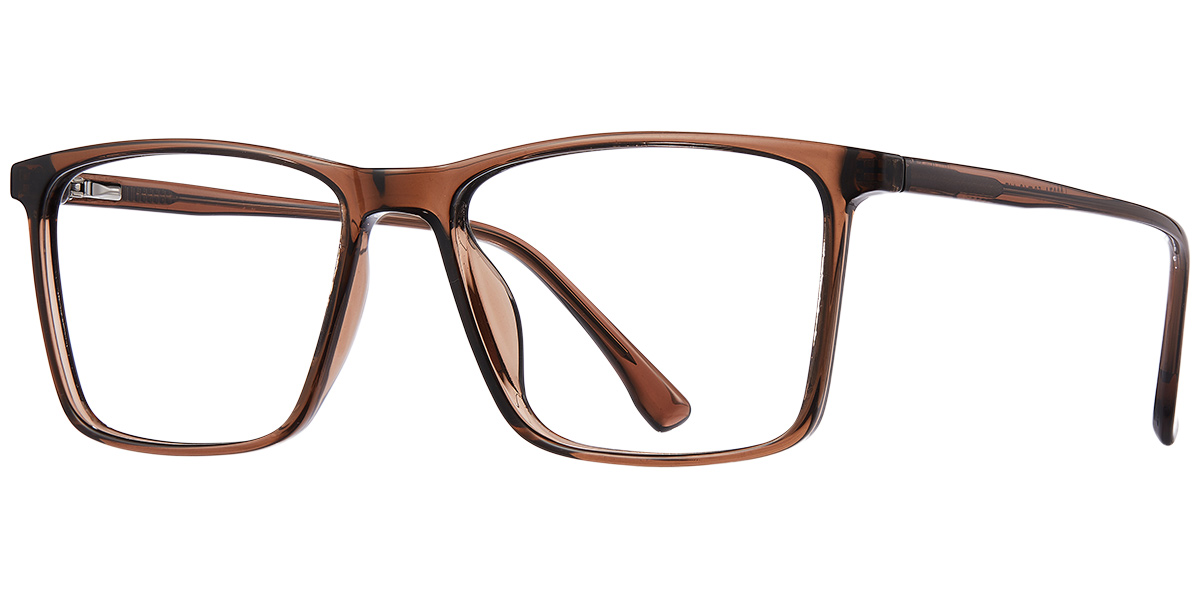 Acetate Square Reading Glasses translucent-brown