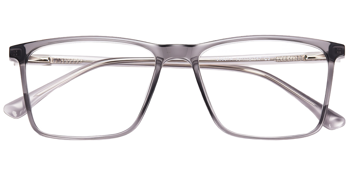 Acetate Square Reading Glasses translucent-grey