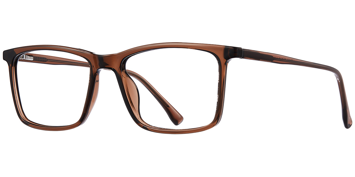 Acetate Square Reading Glasses translucent-brown