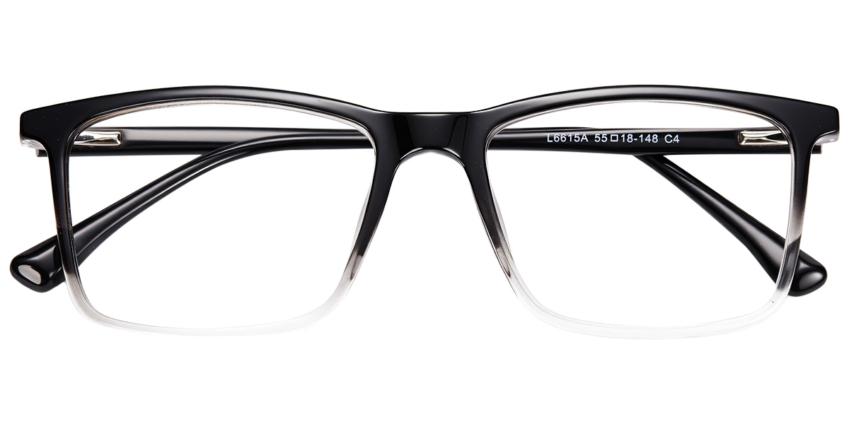 Acetate Square Reading Glasses gradient_black