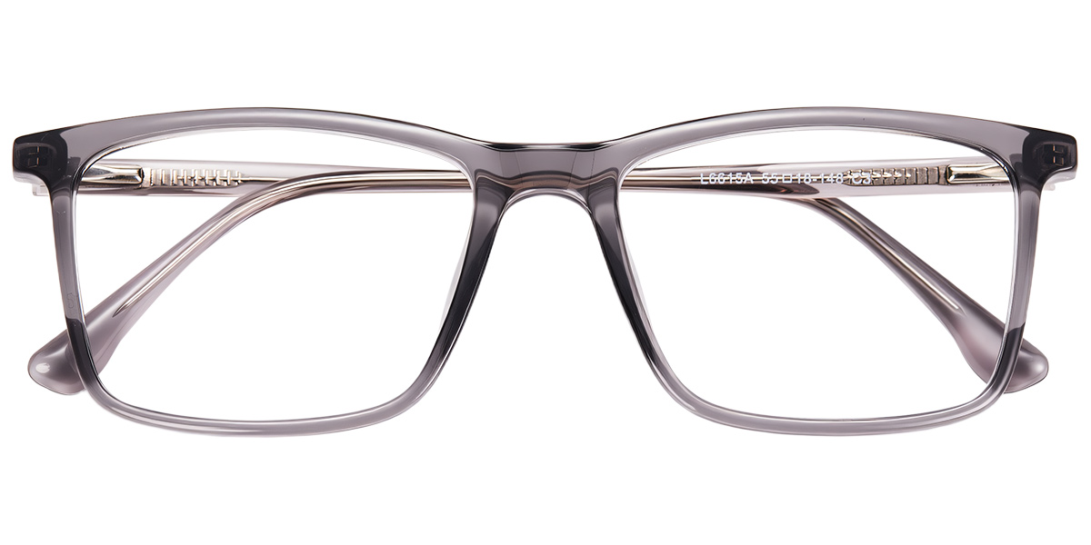 Acetate Square Reading Glasses translucent-grey