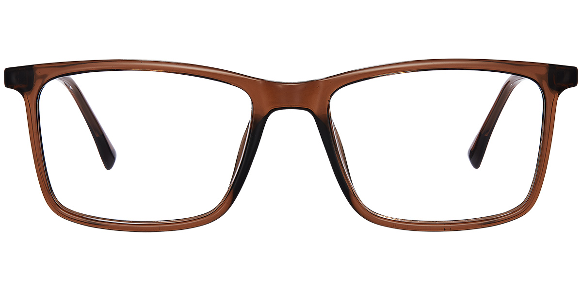 Acetate Square Reading Glasses translucent-brown