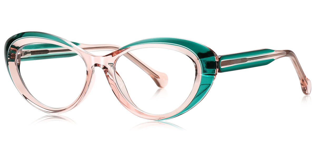 Oval Reading Glasses pattern-pink