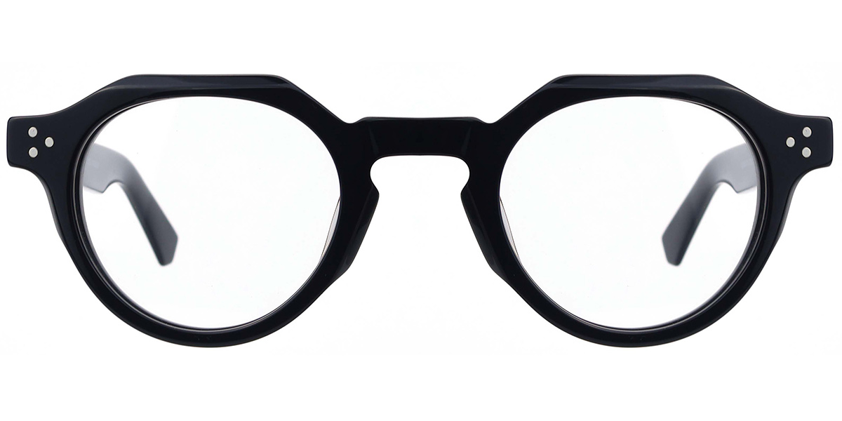 Acetate Round Reading Glasses black