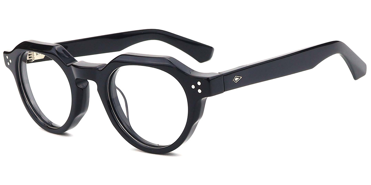 Acetate Round Reading Glasses black