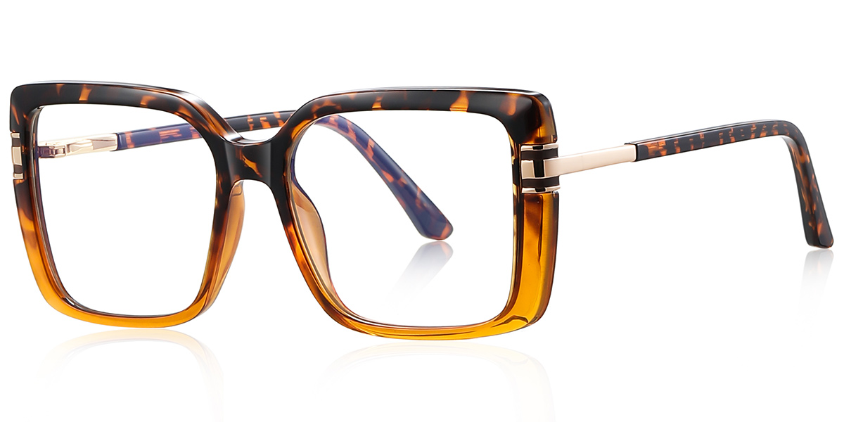 Square Reading Glasses pattern-tortoiseshell