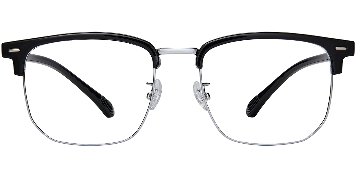 Browline Reading Glasses black-silver