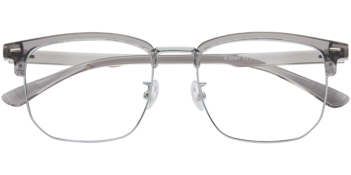 Browline Reading Glasses translucent-grey