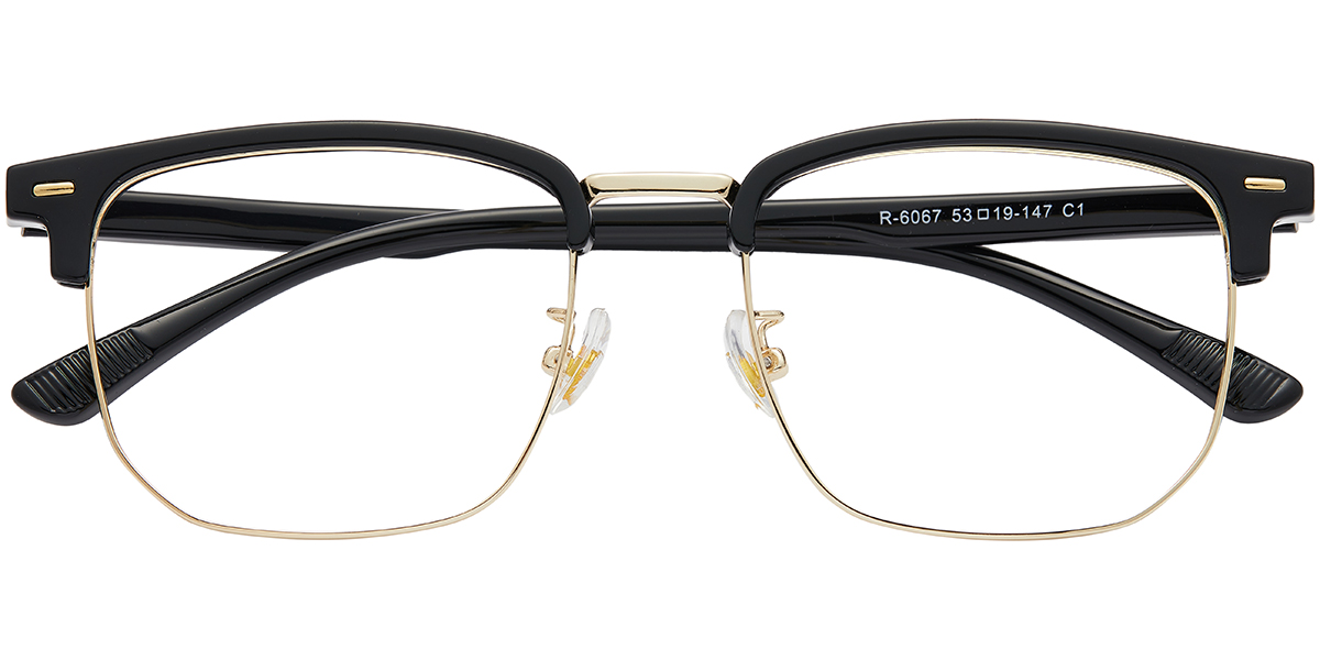 Browline Reading Glasses black-gold