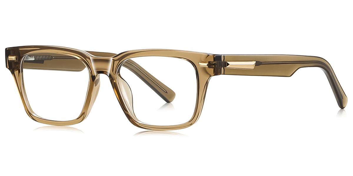 Square Reading Glasses translucent-brown