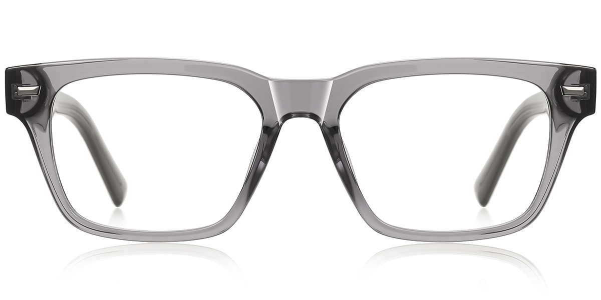 Square Reading Glasses translucent-grey
